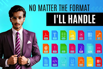 convert files format in any kind of format like PDF, html, png