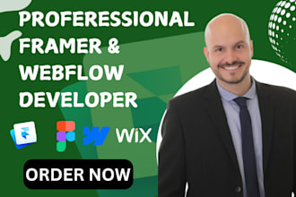 be your framer expert developer for website design webflow figma to framer wix