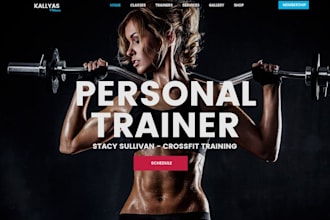 build health and fitness website, gym,yoga personal trainer website,dance studio