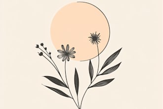 make botanical boho logo
