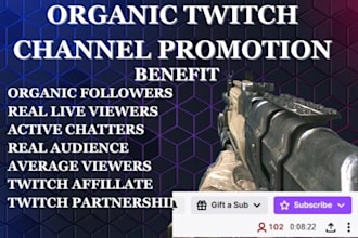 do your twitch channel promotion organically with live views