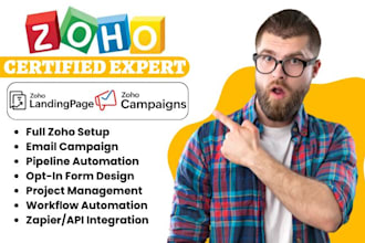 setup zoho sites zoho commerce zoho backstage zoho landing page zoho campaigns