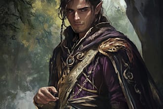 do a dnd character art and dnd character design