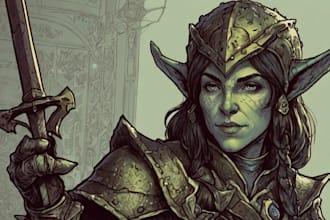 draw a dnd art and d and d character for you