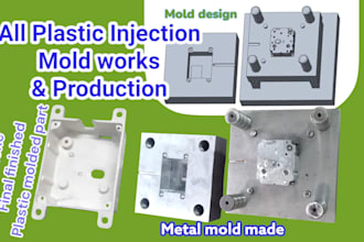 plastic injection mold making, plastic part production, die, mold design