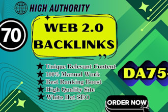 create HQ web 2 0 backlinks to increase your website ranking