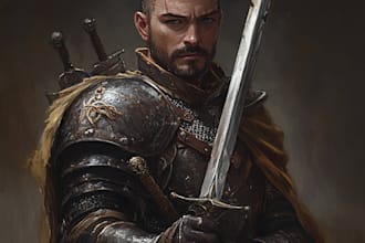 do a dnd character art and dnd character design