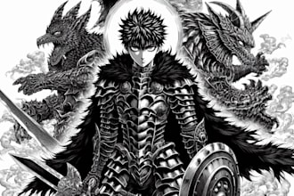 do manga page custom dark berserk style art