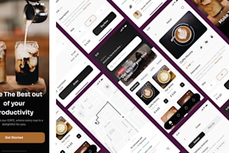 create aesthetic UI UX design for android, IOS app