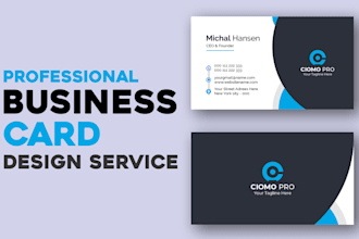 do unique and professional business card design