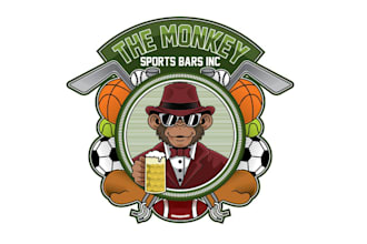 design existing cartoon sports bars logo