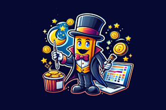 design an awesome magician mascot logo with express delivery