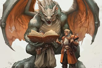 do a dnd fantasy character art, design, and illustration