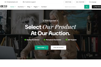 build dyanmic auction bidding website multivendor marketplace car auction websit