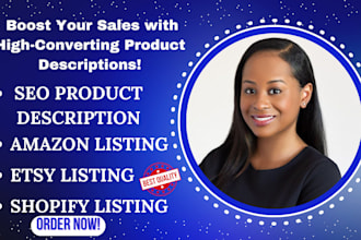 write high converting product description for shopify, amazon, etsy seo listing