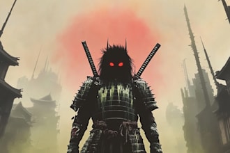 draw cyberpunk style character into city gaming