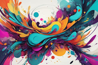 draw a digital abstract art illustration