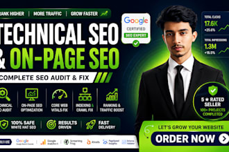 optimize on page content and fix website technical issues