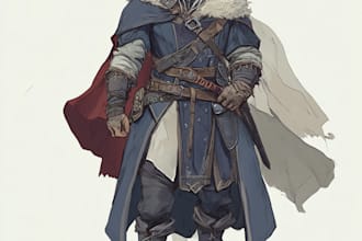 draw game character art in unique style