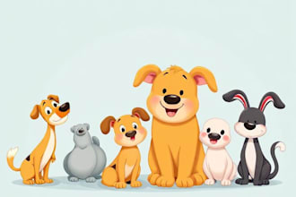 design a custom disney pet portrait illustration