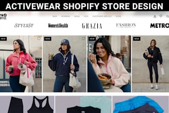 design activewear website activewear shopify store sportwear athleisure store
