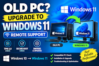upgrade your old PC to windows 11 remotely
