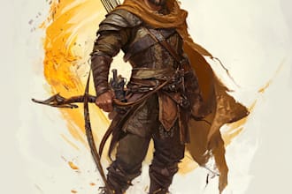 do dnd character art ,fantasy character ,game art, rpg illustration