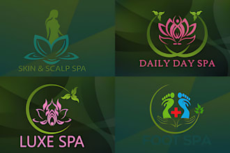 do modern skin care, spa, salon, massage and beauty logo design