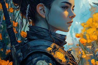 paint landscape environment, concept art, bookcover