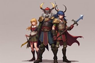 do a dnd and d and d character art illustration for you