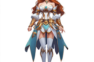 make magical fantasy game character drawings or scenes