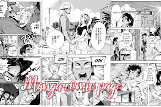 draw anime manga storyboard panel nsfw comic book manga page webtoon manga