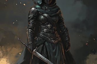 draw a fantasy character for dnd or similar