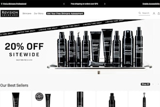 design a professional skin care website beauty spa cosmetics shopify store