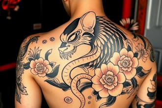 draw traditional tattoo style artwork
