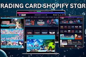 design trading card shopify store pokemon website trading card game card store