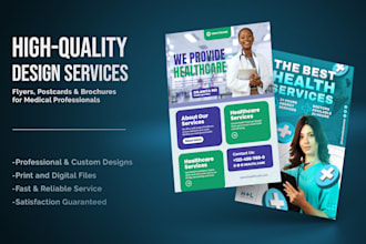 do professional flyer and brochure for medical, home care, clinic, pharmacy