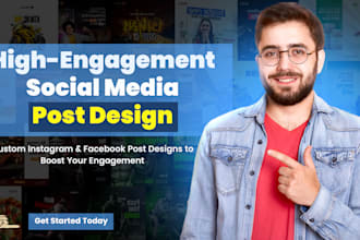 design custom instagram,facebook posts to boost engagement