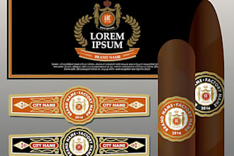 do a premium unique cigar band, label, cigar box logo and any graphics design