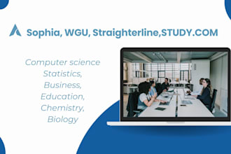 help in wgu,sophia,straighterline,studycom,walden and snhu