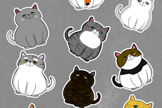 make you cute custom handmade digital sticker