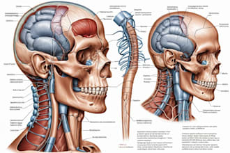 professional medical illustrations, drawings, exercises