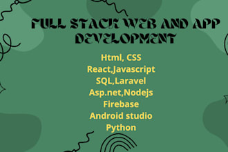 do web and app development using react, javascript, aspnet, nodejs, python,