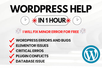 do elementor fix and provide wordpress help of any kind