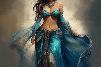 draw dnd character fantasy art , concept art, game art character design