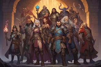 make a amazing dnd party d and d character for you