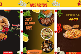 attractive restaurant flyer, food menu, food poster design