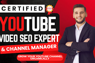 be your youtube channel manager for video SEO and top ranking