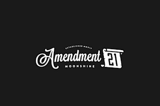design huge moonshine amendment logo