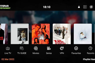 build smart tv app, iptv player, samsung tizen, android tv, iptv apk,roku tv app